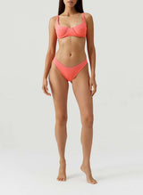 Swimwear Melissa Odabash Noto Cup Bikini Top Apricot Ribbed Apoella