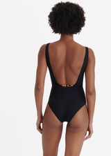 One-Piece Eres Lagon Classic Tank V Neck One Piece Noir Apoella