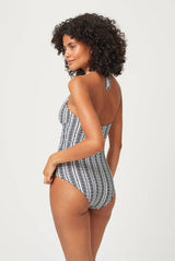 One-Piece Heidi Klein Indigo Urchin U Bar One Piece Navy/white Apoella