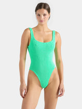 One-Piece Hunza G Square Neck Low Back One Piece Lime O/S / Lime Apoella