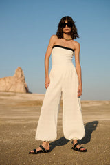 One-Piece Kiohne Jade Bandeau One Piece Off White Jacquard Apoella