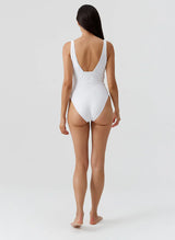 One-Piece Melissa Odabash Tortuga Lace Up One Piece White Apoella