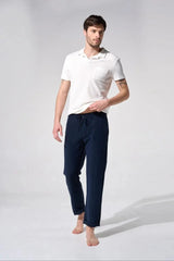 Pants Apnée Linen / Tencel Trousers Blue Apoella