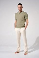 Pants Apnée Linen / Tencel Trousers Ecru Apoella
