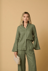 Pants Apoella Aktis Linen Pants Khaki Apoella