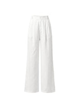 Pants APOELLA Eliana Linen Pleated Pants White Apoella