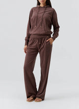 Pants Melissa Odabash Betty Straight Terry Pants Coffee Apoella