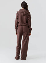 Pants Melissa Odabash Betty Straight Terry Pants Coffee Apoella