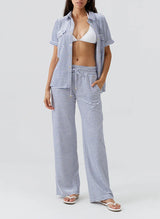Pants Melissa Odabash Betty Terry Pants Navy Stripe Apoella