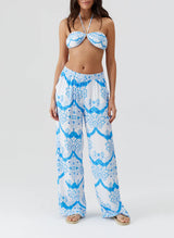 Pants Melissa Odabash Olivia Elastic Waist Straight Pants Florian Apoella