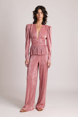 Pants Sabina Musayev Deco Pleated Pants Antique Rose / S Apoella