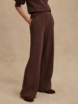 Pants Varley The Wide Leg Pant 30 Coffee Bean Marl Apoella