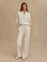 Pants Varley The Wide Leg Pant 30 Ivory Marl Apoella