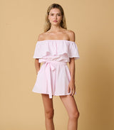 Playsuit Apoella Artemis Off Shoulder Playsuit Pink Apoella