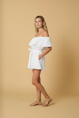 Playsuit Apoella Artemis Off Shoulder Playsuit White Apoella