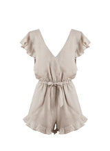 Playsuit Apoella Erifylli Linen Ruffle Playsuit Beige Apoella