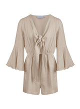 Playsuit Apoella Penelope Bow Linen Playsuit Beige Apoella
