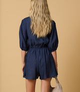 Playsuit Apoella Persephone Linen Playsuit Denim Apoella