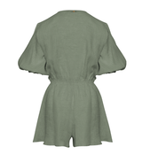 Playsuit Apoella Persephone Linen Playsuit Khaki Apoella