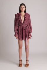 Playsuit Sabina Musayev Myla Longsleeve Ruffled Playsuit Apoella