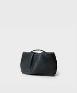 - Pleated Clutch Smooth Leather Black O/S Apoella