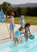 - Pleated One Piece Waves Apoella