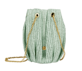 Pouch Apoella Naxos Raffia Straw Mini Shoulder Pouch O/S / Mint Apoella