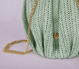 Pouch Apoella Naxos Raffia Straw Mini Shoulder Pouch O/S / Mint Apoella