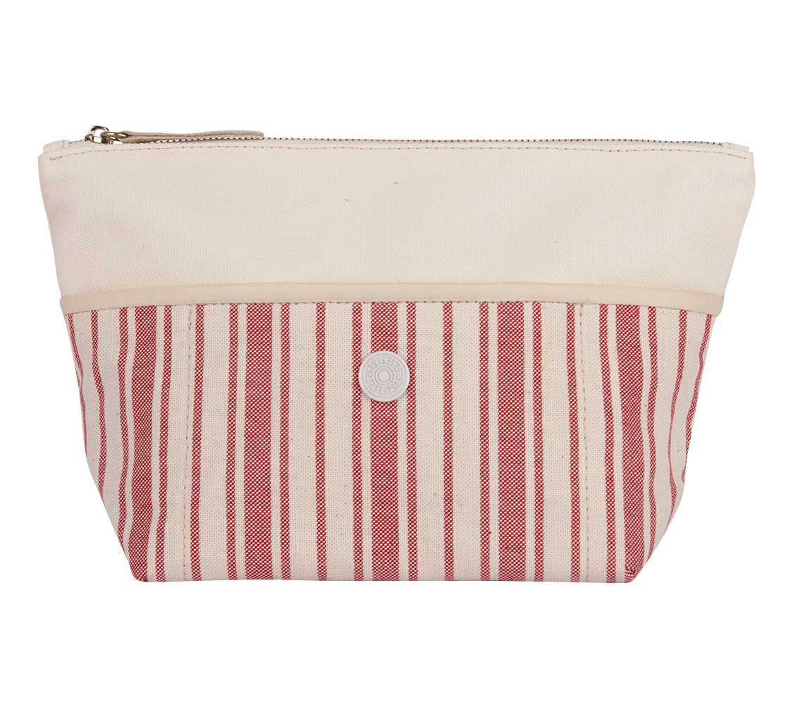 Schoinousa Canvas Pouch Striped Red Apoella APOELLA