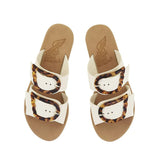 Sandals Ancient Greek Sandals Iaso Buckle Slide Sandals Off White/Tortoiseshell Apoella