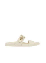 Sandals Ancient Greek Sandals Latria Buckle Slide Sandals Off White Apoella