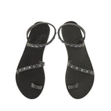 Sandals Ancient Greek Sandals Marilyn Strap Swarovski Sandals Black Apoella