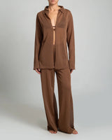 Set Stefania Frangista Spirit Knit Shirt/Pants Set Black Apoella
