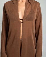 Set Stefania Frangista Spirit Knit Shirt/Pants Set Brown Apoella