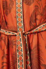 Shirtdress Alemais Monkey Dance Silk Shirtdress Rust Apoella