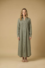 Shirtdress APOELLA Aristi Maxi Shirtdress Khaki Apoella