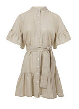 Shirtdress Apoella Chara Ruffle Shirtdress O/S / Beige Apoella