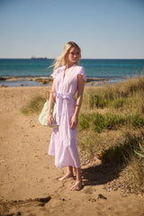 Shirtdress Apoella Milla Long Ruffle Shirtdress Apoella