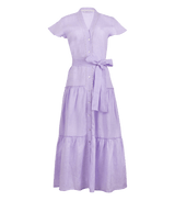 Shirtdress Apoella Milla Long Ruffle Shirtdress Lilac / S/M Apoella