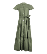 Shirtdress Apoella Milla Long Ruffle Shirtdress Khaki / S/M Apoella