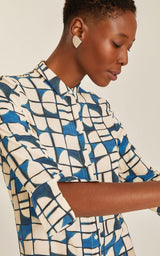 Shirtdress Lenny Niemeyer Side Slit Button Up Shirtdress Cascais Apoella