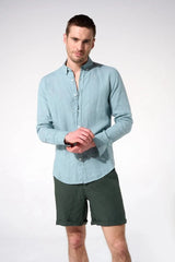 Shirts Apnée Linen Shirt Caribbean Blue Apoella