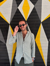 Shirts Apnée Linen Shirt Sage Green Apoella