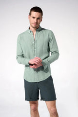 Shirts Apnée Linen Shirt Sage Green Apoella