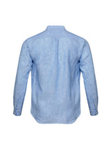 Shirts APOELLA Apollo Linen Mao Shirt Striped White/Blue Apoella