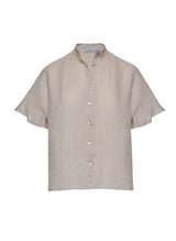 Shirts Apoella Virna Short Sleeve Shirt With Frills Beige Apoella