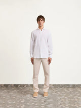 Shirts Frescobol Carioca Antonio Linen Regular Shirt White Apoella