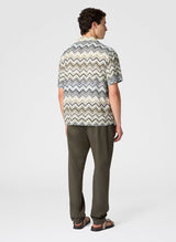 Shirts Missoni Bowling Shirt in Viscose with Dashed Zigzag Print Apoella
