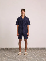 Shorts Frescobol Carioca Augusto Listra Terry Shorts Midnight Blue Apoella