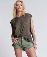 Shorts One Teaspoon Bandit Low Waist Denim Shorts Super Khaki Apoella